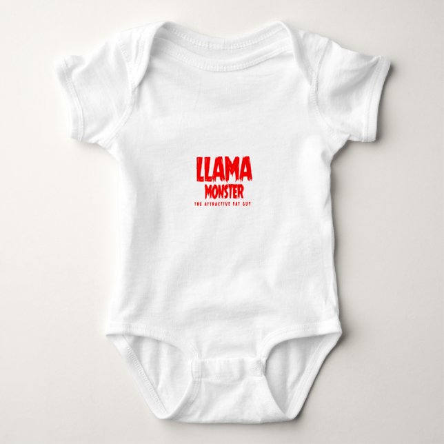 Body Para Bebê Llama Monster Red Logo (Frente)