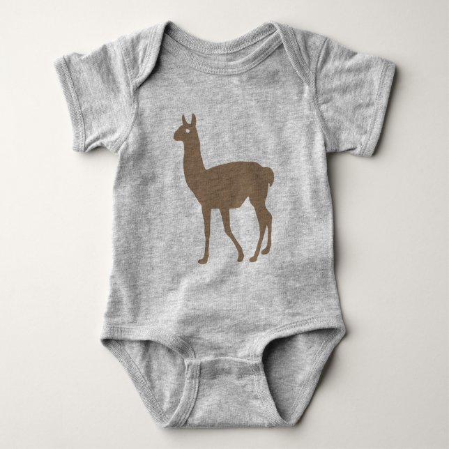 Body Para Bebê Llama T-Shirt (Frente)