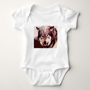 Body Para Bebê Lobo na neve