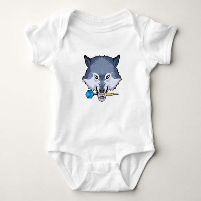 Body Para Bebê Lobo nas Trevas com Dart (Frente)