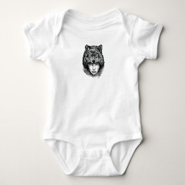 Body Para Bebê Lobo Solitário (Frente)