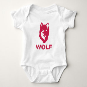 Body Para Bebê Lobo (Vermelho)