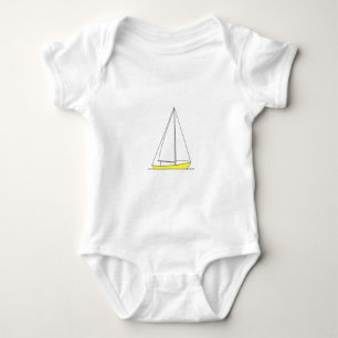 Body Para Bebê Logotipo amarelo da navigação de Sloop