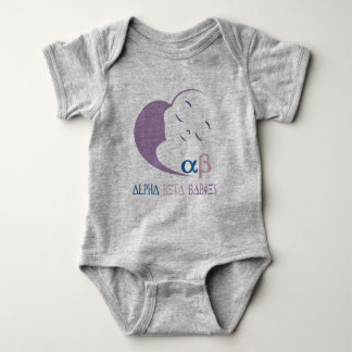 Body Para Bebê Logotipo Beta Beta Alpha Bebê Onsie Baby Bodway