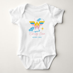 Body Para Bebê Logotipo da Mulher Maravilha   CHÁ DE FRALDAS