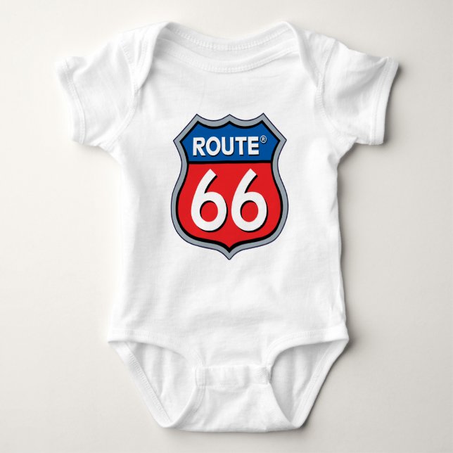 Body Para Bebê Logotipo da rota 66 (Frente)