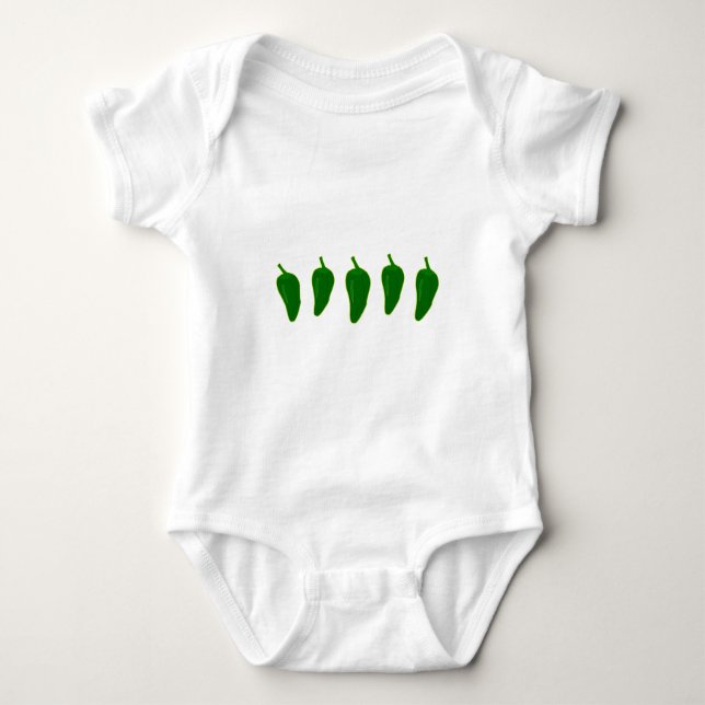 Body Para Bebê Logotipo das pimentas do Jalapeno (Jalapeño) (Frente)