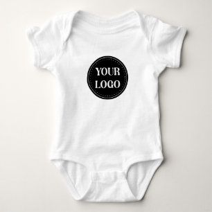 Body Para Bebê Logotipo de código QR preto elegante, minimalista