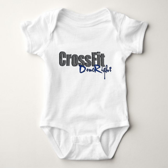 Body Para Bebê Logotipo de CrossFit DoneRight (Frente)