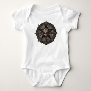 Body Para Bebê Logotipo de metal da morte inspirado em ocultos pa