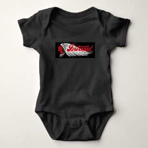 Body Para Bebê Logotipo de Moto Antiga Preto