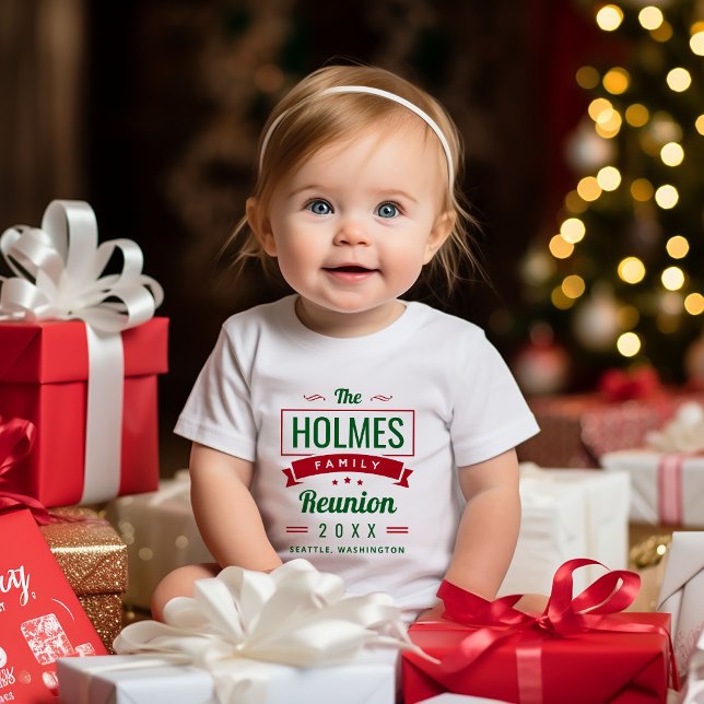 Body Para Bebê Logotipo de Reunião da Família Retroativa (Criador carregado)