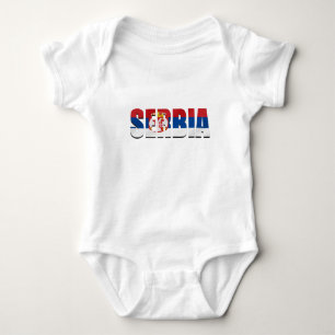 Body Para Bebê Logotipo de Srbija da bandeira do logotipo de
