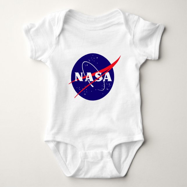 Body Para Bebê Logotipo do Meatball da NASA (Frente)