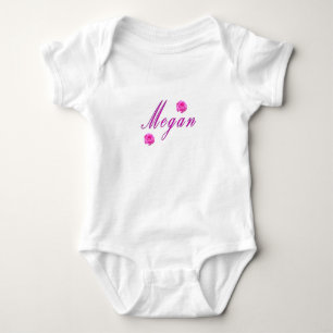 Body Para Bebê Logotipo do nome das raparigas Megan, 