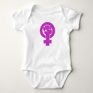 Body Para Bebê Logotipo, feminista/feminista,