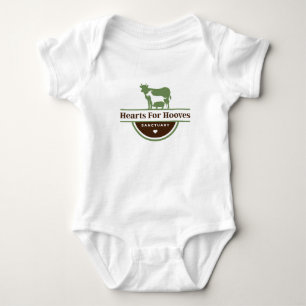 Body Para Bebê Logotipo "Hearts for Hooves"
