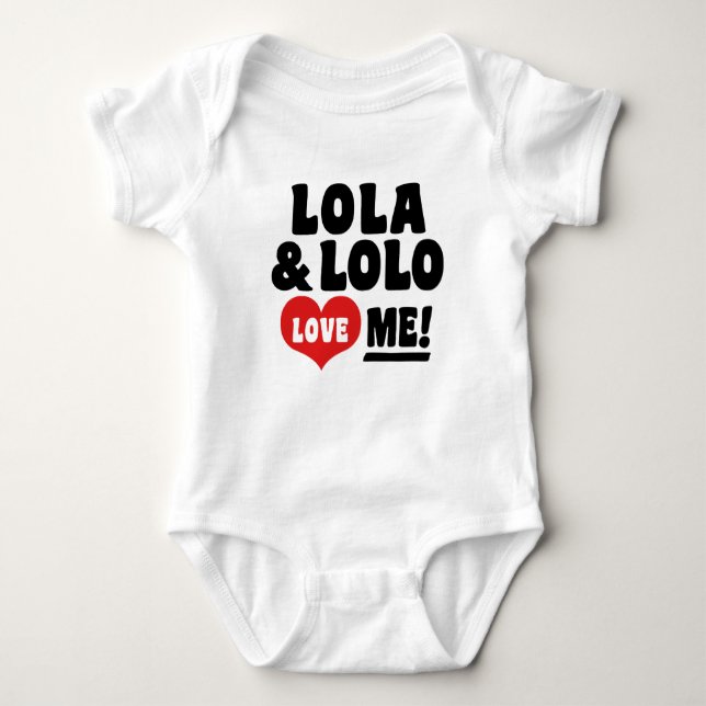 Body Para Bebê Lola e Lolo me amam (Frente)