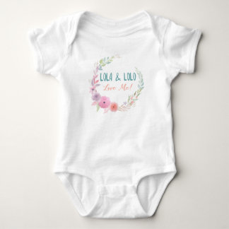 Body Para Bebê Lola & Lolo amam-me grinalda floral