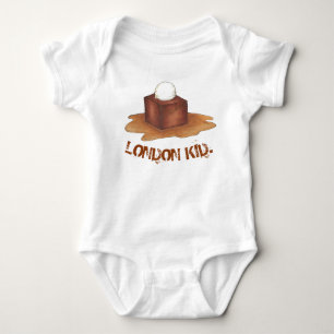 Body Para Bebê London Kid Sticky Toffee Pudim British Comida UK