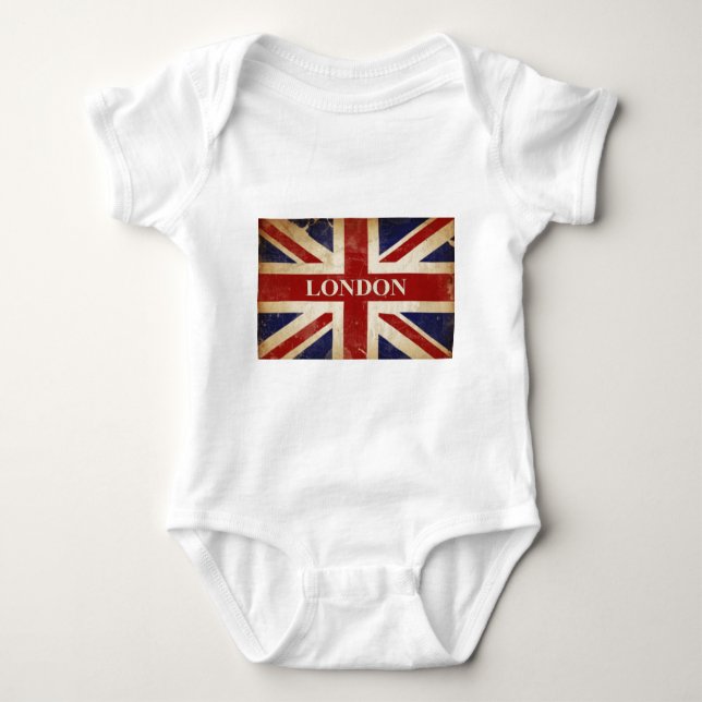 Body Para Bebê Londres - Union Jack - amor Londres de I (Frente)