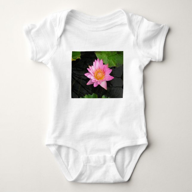 Body Para Bebê Lotus Waterlily Rosa (Frente)