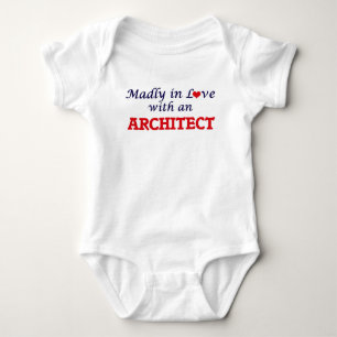 Body Para Bebê Louca no amor com um arquiteto