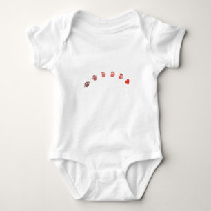 Body Para Bebê Love American Football - Gridiron Fans Heart