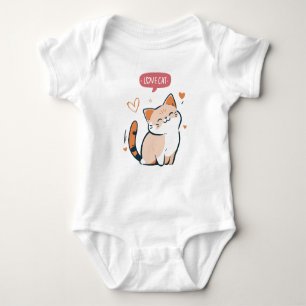 Body Para Bebê Love cat T-Shirt
