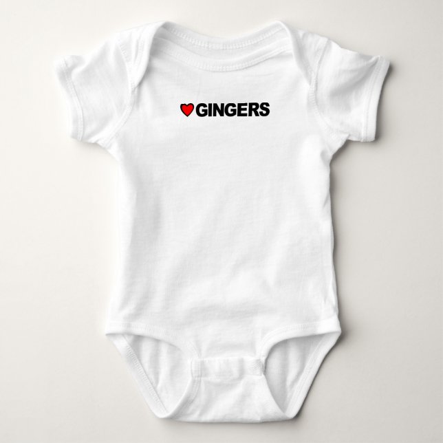 Body Para Bebê Love Gingers Sticker (Frente)