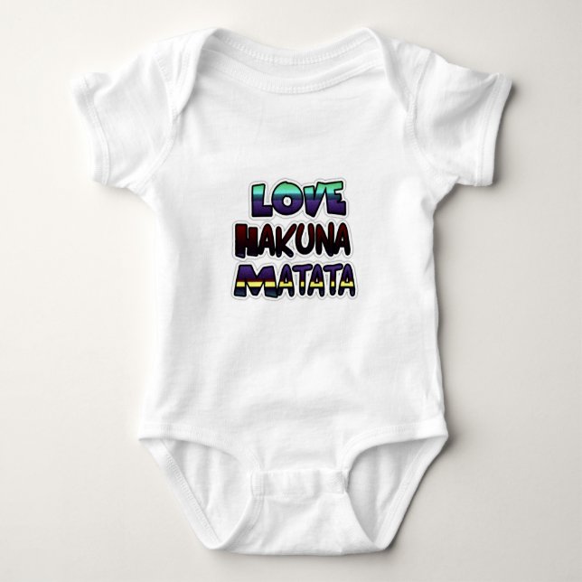 Body Para Bebê Love Hakuna Matata Gifts (Frente)