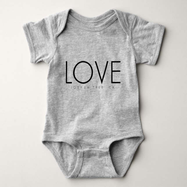 Body Para Bebê Love Joshua Tree, Ca Unisex Baby Bodydress (Frente)