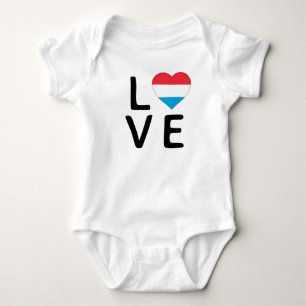 Body Para Bebê Love - Luxembourg Flag