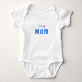 Body Para Bebê Love Mom Blue Newborn Bodysuit