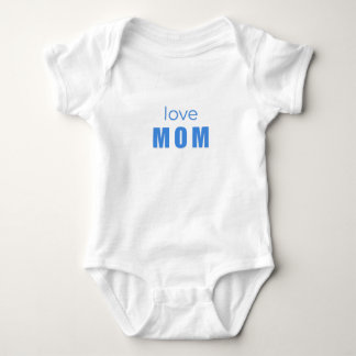 Body Para Bebê Love Mom Blue Newborn Bodysuit