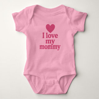 Body Para Bebê  Love Mommy T-Shirt