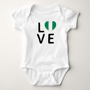 Body Para Bebê Love - Nigéria Flag