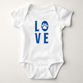 Body Para Bebê Love with Paw Print (Cats, Cães, Animais De Compan