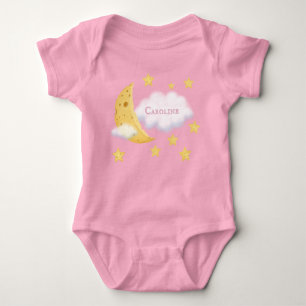 Body Para Bebê Lua Cheirosa e Estrelas Fluffy Cloud Pink Personal