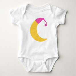 Body Para Bebê Lua Dormindo, Lua Fresca, Lua Amarela, Chapéu Notu