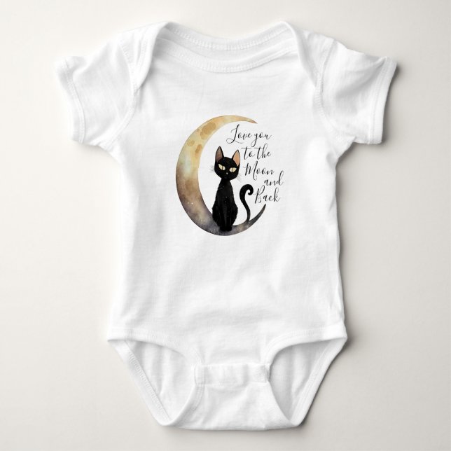 Body Para Bebê Lua e Black Cat Baby Bonitinho (Frente)