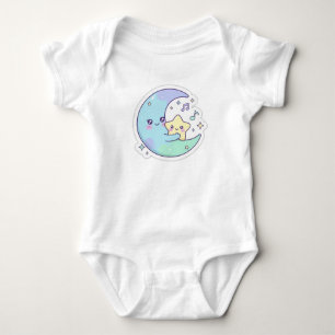 Body Para Bebê Lua e Estrelas Adormecidas