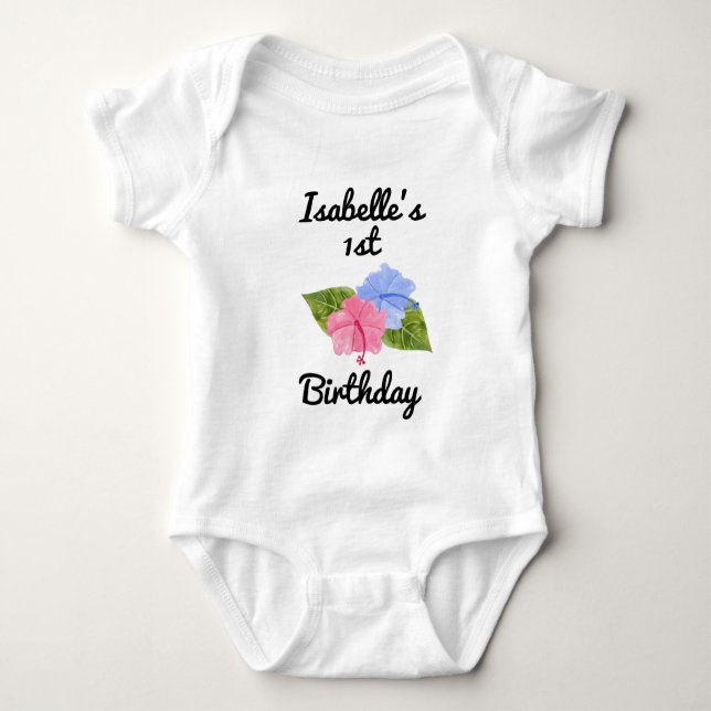 Body Para Bebê Luau Festa de aniversário Bodydress (Frente)