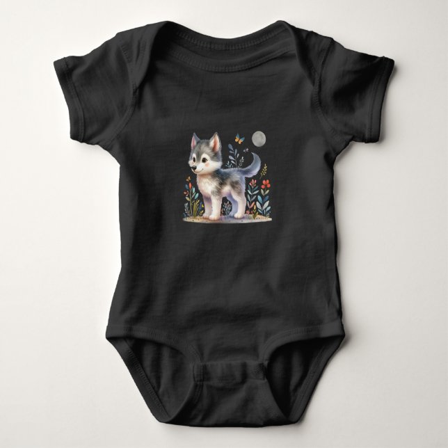 Body Para Bebê  Lunar Baby Wolf - Adorable Baby Romper (Frente)