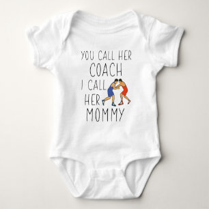 Body Para Bebê Luta do bebê - Mãe do treinador Luta