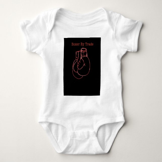 Body Para Bebê Luvas Boxando Lutar Contra Presente do Ventilador  (Frente)