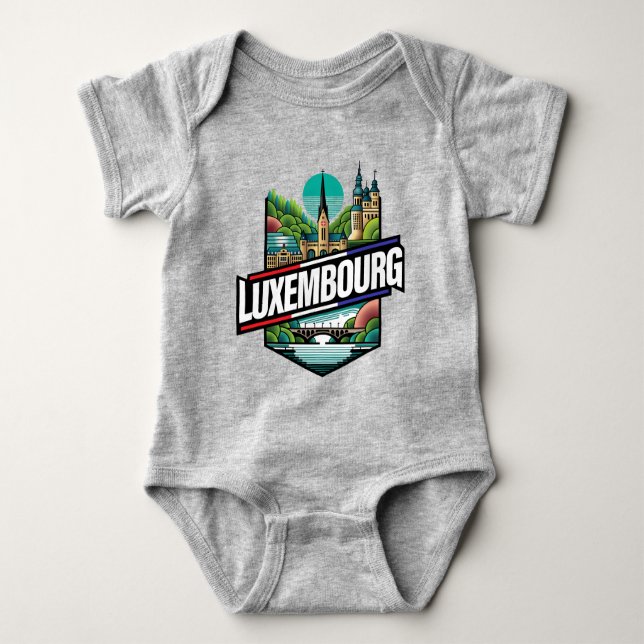 Body Para Bebê Luxemburgo Europa (Frente)