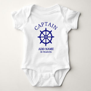 Body Para Bebê Luz do capitão Treinamento do barco (personalize o