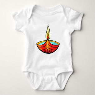 Body Para Bebê Luzes do festival de Diwali