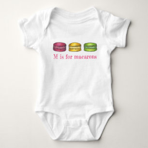 Body Para Bebê M é destinado a Macarons French Macaron Cookie Pae